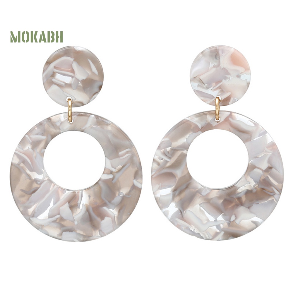 Bông Tai Hình Tròn Rỗng Phong Cách Vintage Thời Trang Dự Tiệc Cho Nữ