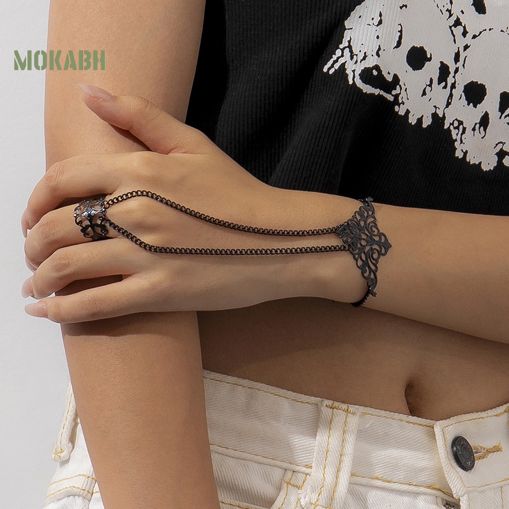 [Mới] Vòng Đeo Tay Dạng Hở Có Thể Điều Chỉnh Trang Trí Hình Đầu Lâu Cá Tính Đơn Giản Thời Trang Không Phai Màu Dành Cho Bạn Nữ