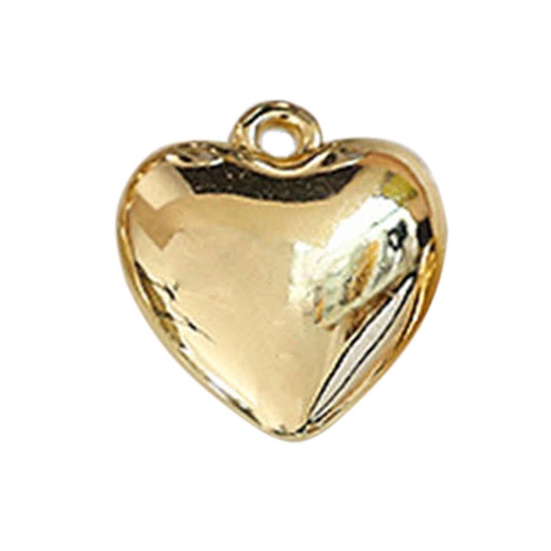 Flgo Bông Tai Mặt Hình Trái Tim Màu Trơn Đính Hạt Charm Quả Bóng Tròn Quyến Rũ