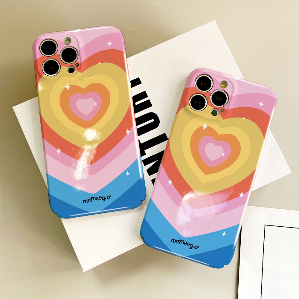 Ốp Điện Thoại Cứng Họa Tiết Trái Tim Xinh Xắn Cho Iphone 12 / promax / 713 Plus Xs 11iPhone14xr8 ULJY