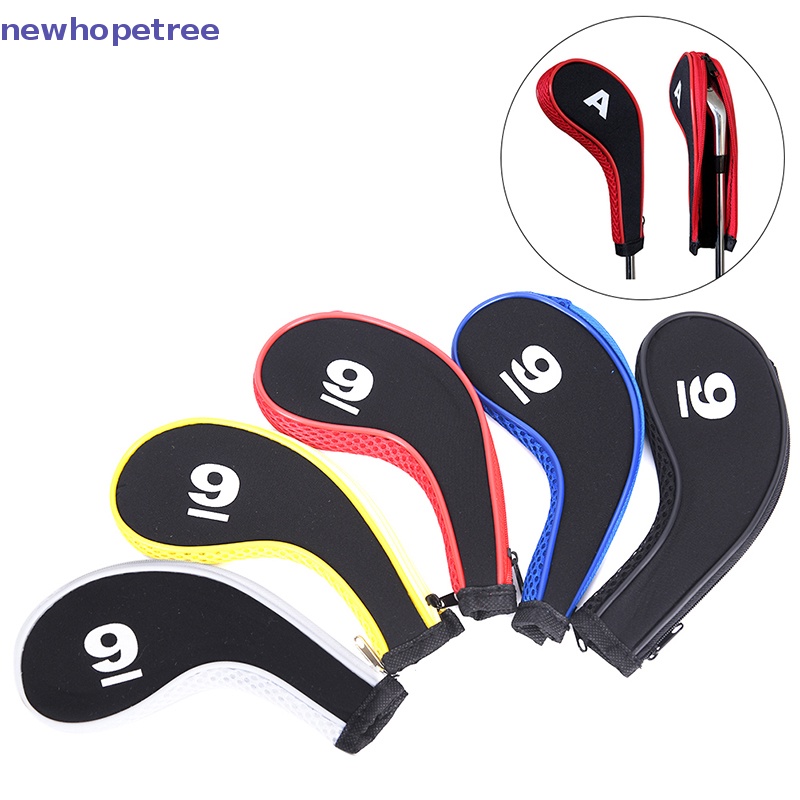 Set 10 Vỏ Bọc Bảo Vệ Đầu Gậy Đánh Golf Chuyên Dụng