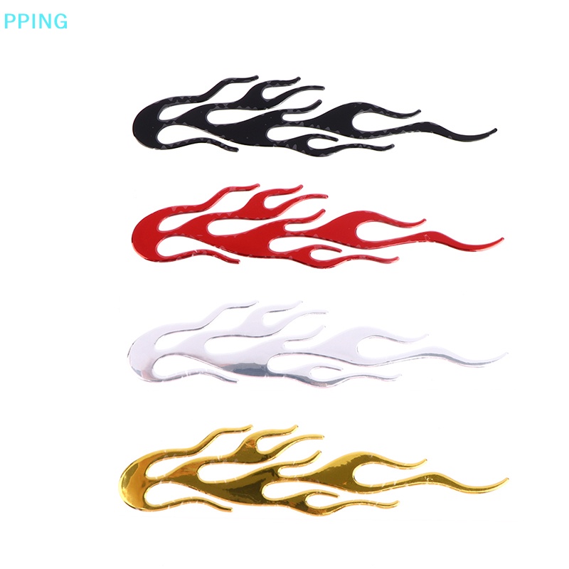 Sticker Vinyl Dán Xe Hơi / Xe Máy Phản Quang Họa Tiết Ngọn Lửa 3d Kích Thước 20 * 4CM