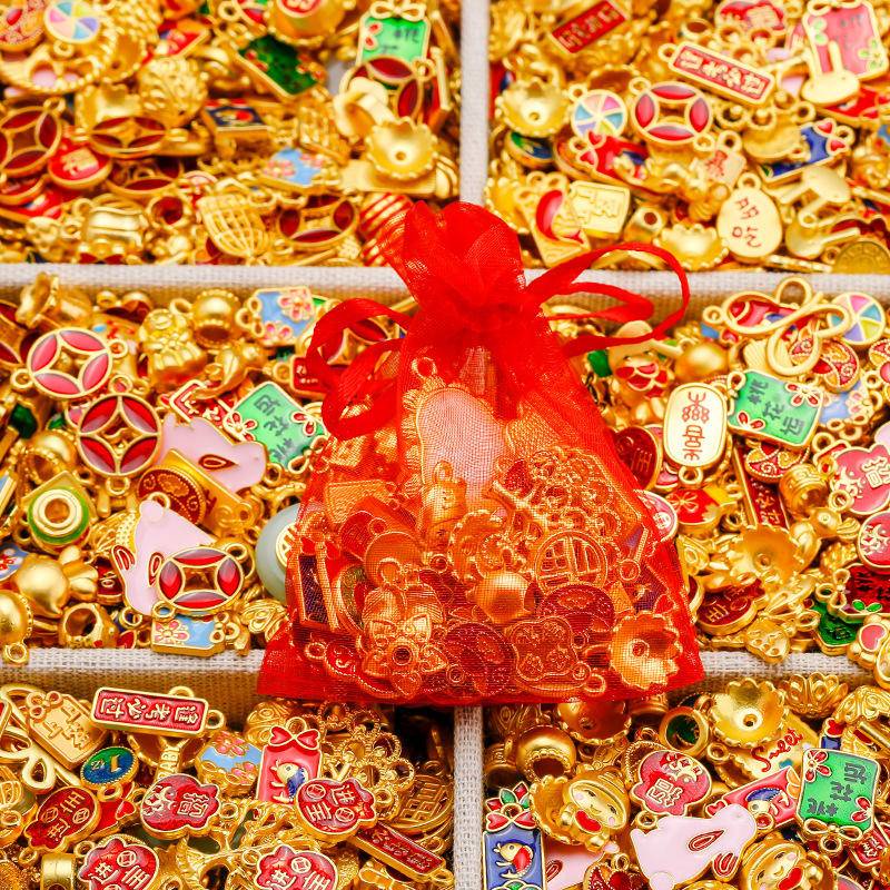 Bộ 50 Phụ Kiện Treo Trang Sức Bằng Hợp Kim Phong Cách Trung Hoa Độc Đáo DIY