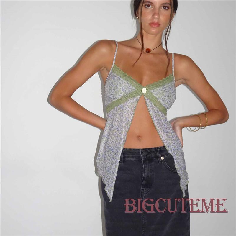 Áo Hai Dây Cổ Chữ V Họa Tiết Hoa Thời Trang Mùa Hè Cho Nữ