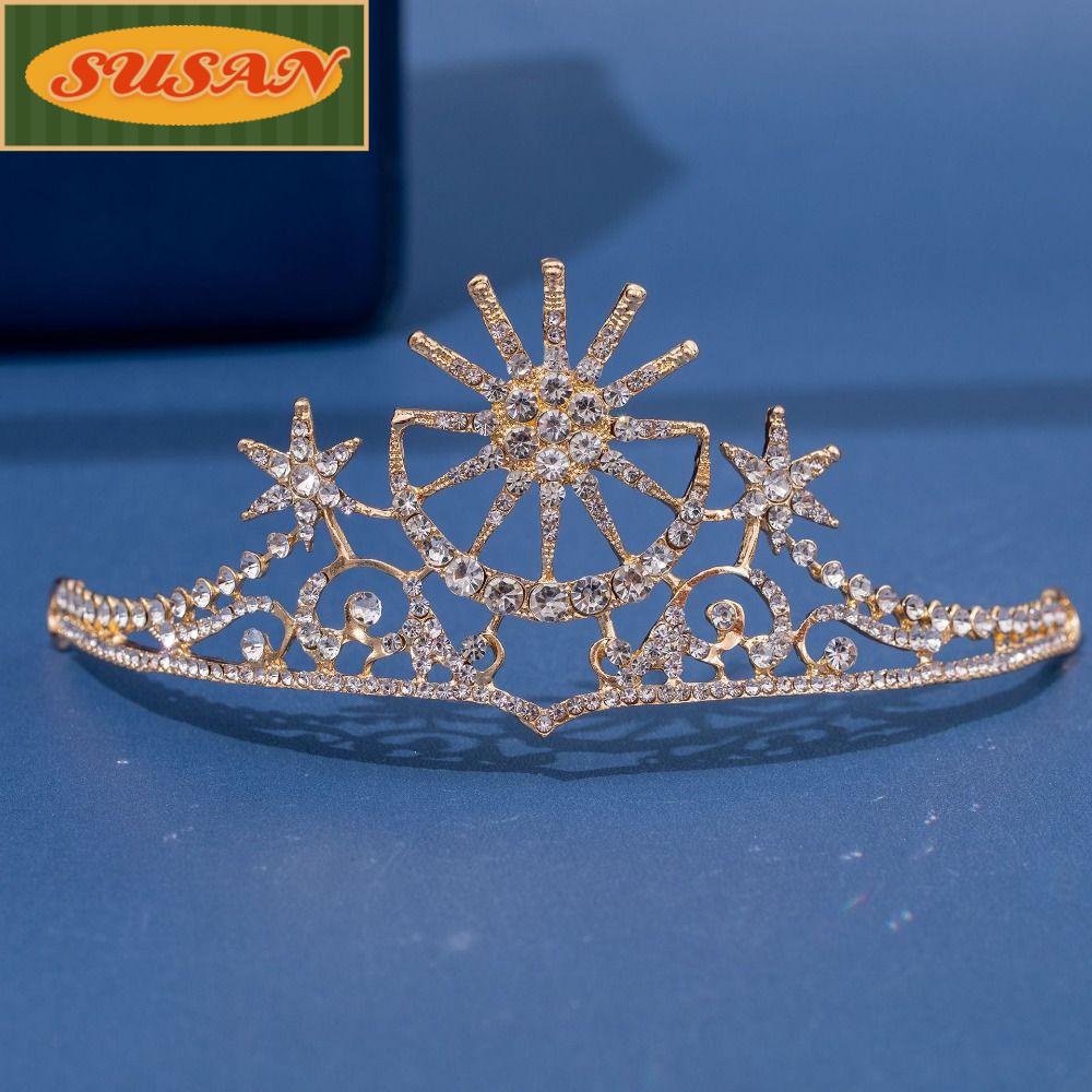 Vương Miện Ngôi Sao Phong Cách Vintage Cho Nữ|Băng Đô Cài Tóc Bằng Vải Nhung Thời Trang