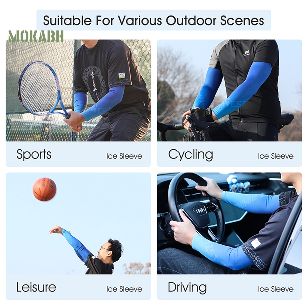 1 Cặp Ống Tay Áo Màu Gradient Khối Lượng Nhẹ Chống Mòn Không Phai Màu Dành Cho Nam Nữ