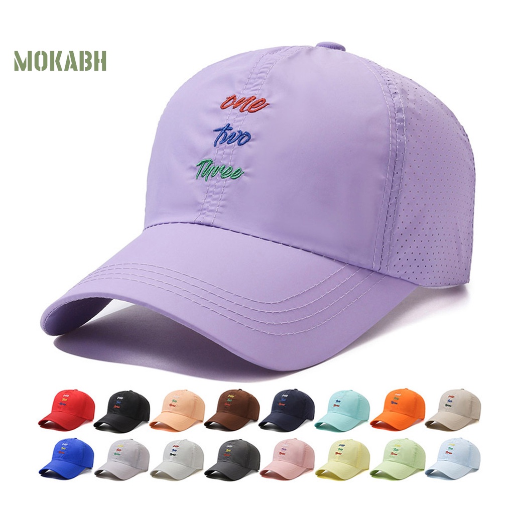 Mũ Lưỡi Trai Màu Trơn Thêu Chữ Cá Tính Hợp Thời Trang Cho Nữ