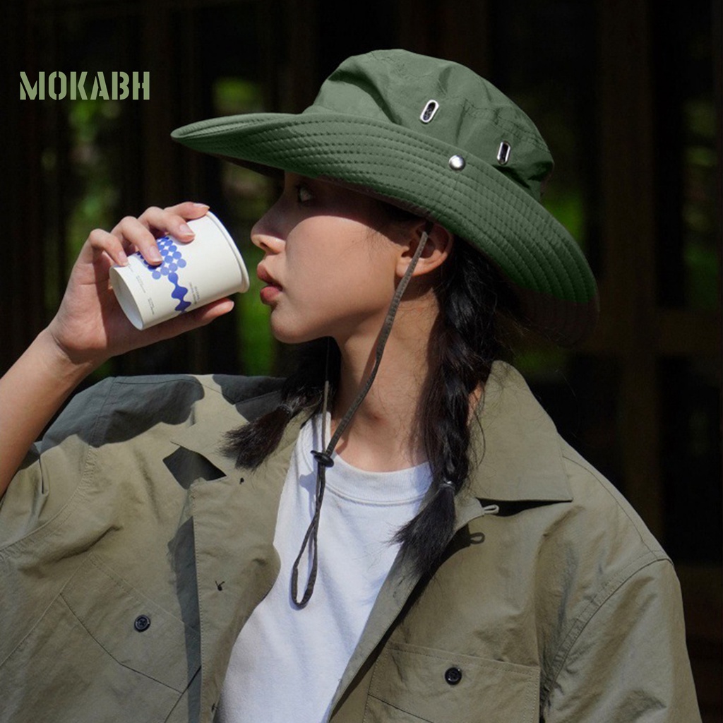 Mũ Tai Bèo Màu Trơn Mau Khô Chống Gió Có Dây Điều Chỉnh Được Cho Nam