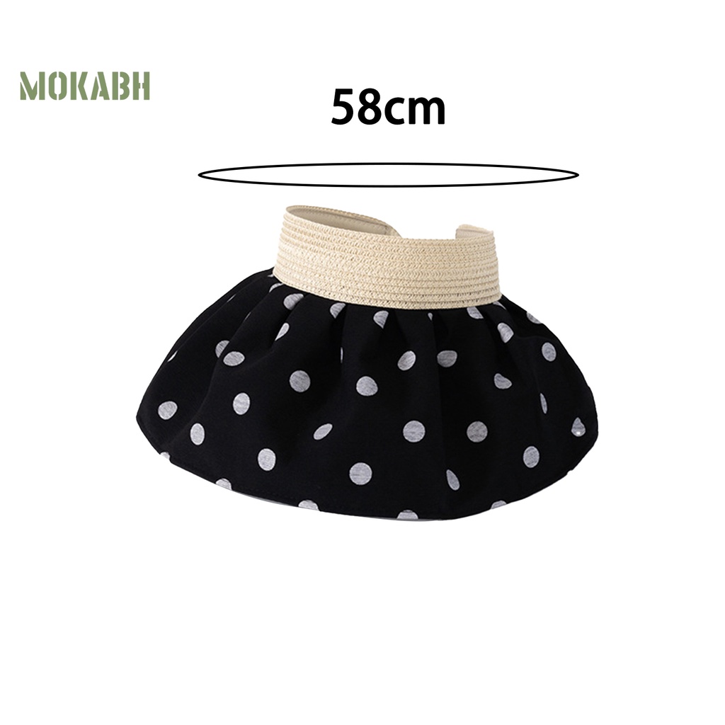 Nón Rộng Vành Thoáng Khí Chống Tia UV Họa Tiết Chấm Bi Thời Trang Mùa Hè Cho Nữ