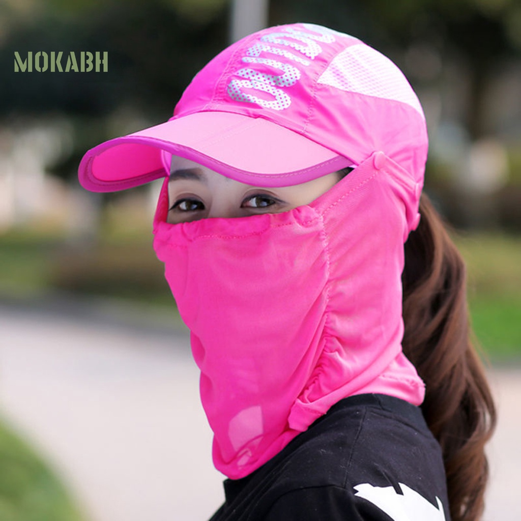 2 Mũ Lưỡi Trai Có Màng Che Mặt Chống Tia UV Có Thể Gấp Lại Dành Cho Nam Nữ