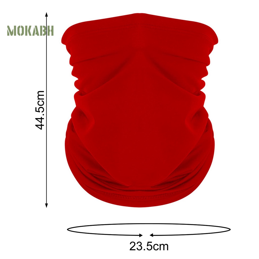 [Mok Abh] Mặt Nạ Vải Co Giãn Thoáng Khí Chống Nắng Chống Gió Màu Trơn Dùng Khi Chạy Xe Đạp