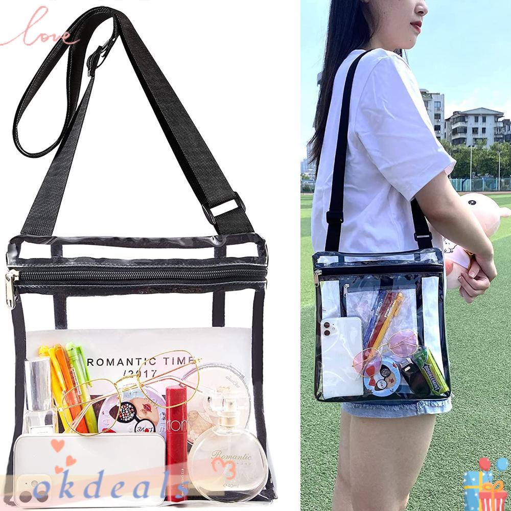 Túi Đeo Chéo Trong Suốt Chống Thấm Nước Dây Điều Chỉnh Được Thời Trang