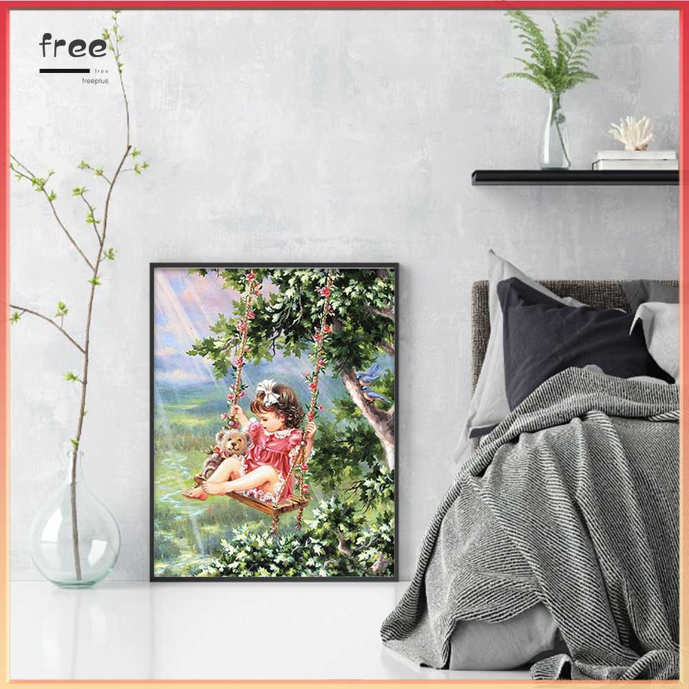 Toàn Bộ Bộ Tranh Thêu Chữ Thập 11CT Bằng cotton Thân Thiện Với Môi Trường Hình Cô Gái