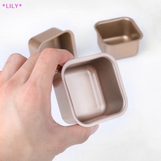 Lily nhỏ vuông bánh mì nướng bánh mì nướng Chảo không dính Carbon thép ổ bánh pho mát bánh brownie Khuôn nướng khay uuu