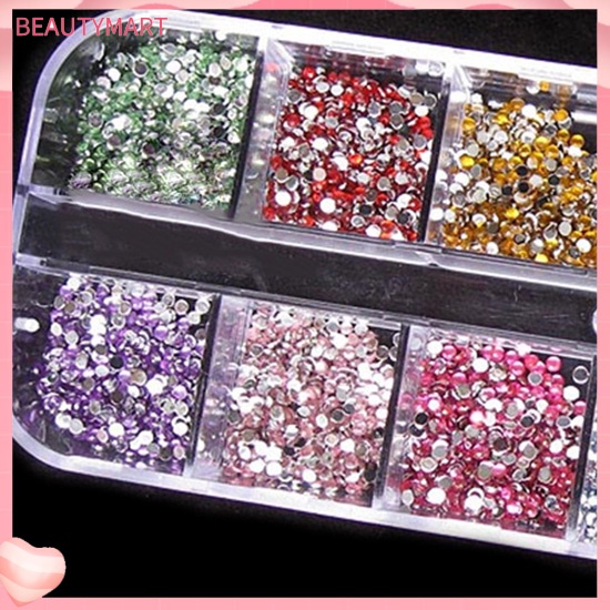 Bộ 1200 Hình Dán Móng Tay Acrylic 2mm Kèm Hộp Đựng Ốp