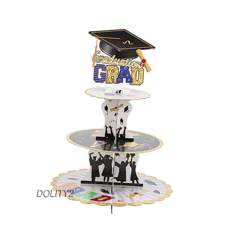 Bộ 2 Khay Giá Đỡ Bánh Quy / Cupcake Chủ Đề Lễ Tốt Nghiệp