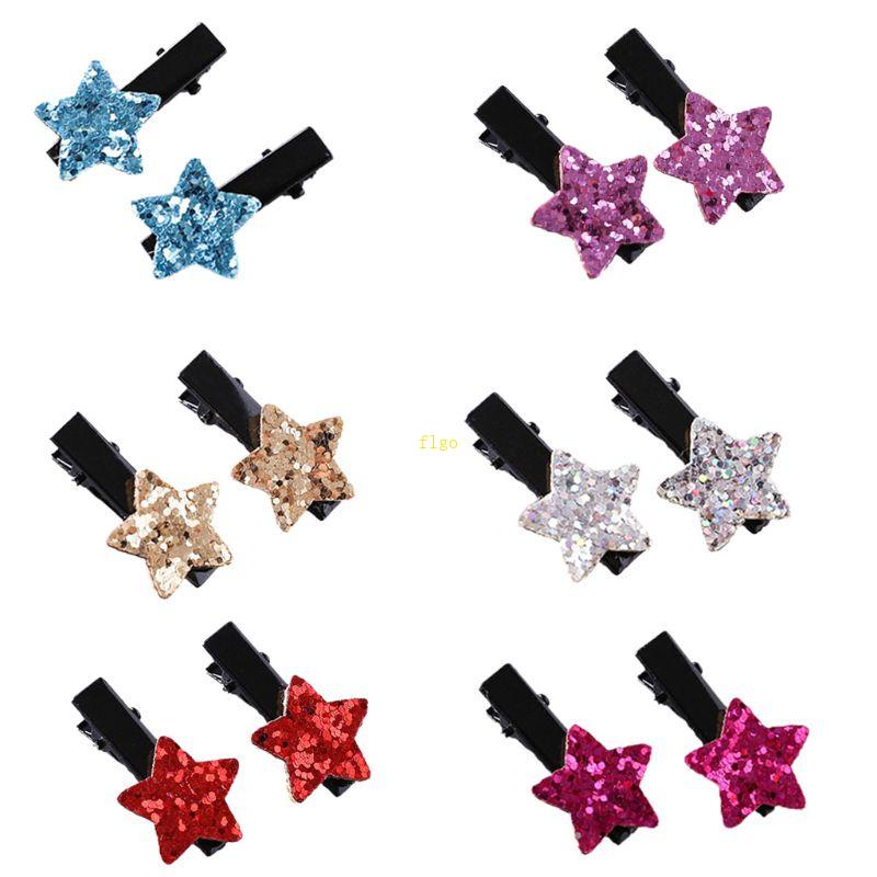 Set 2 Kẹp Tóc Hình Ngôi Sao Lấp Lánh Cho Bé Gái