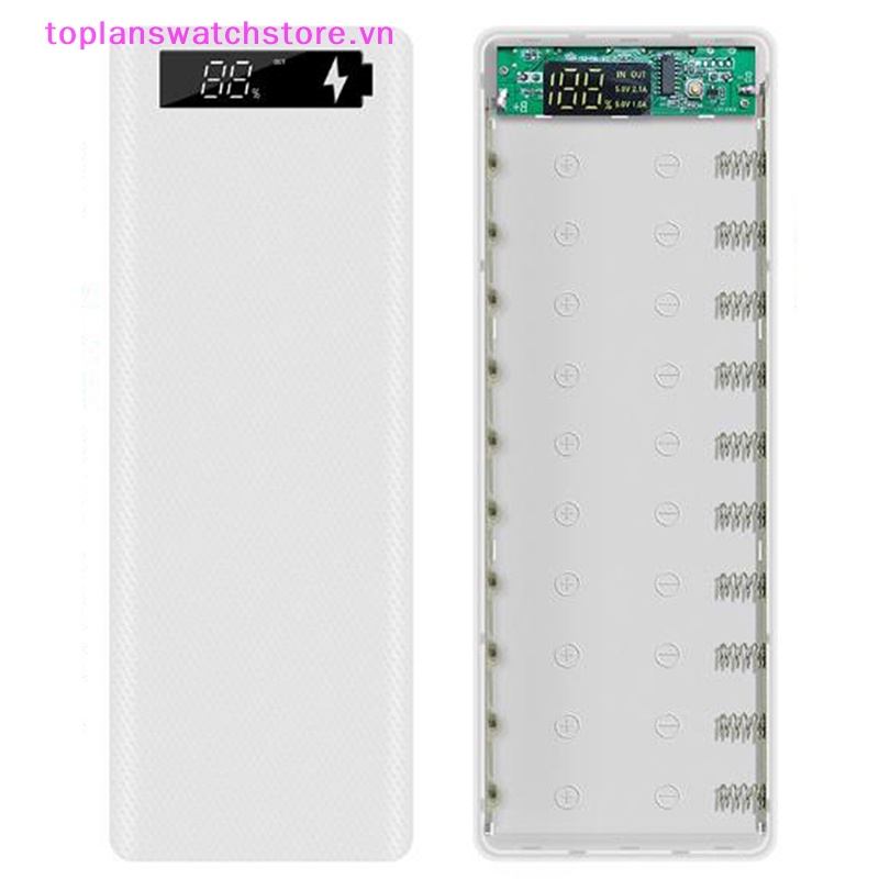 Hộp Sạc Hai Cổng USB DIY Có Màn Hình LCD 10x18650 Vn