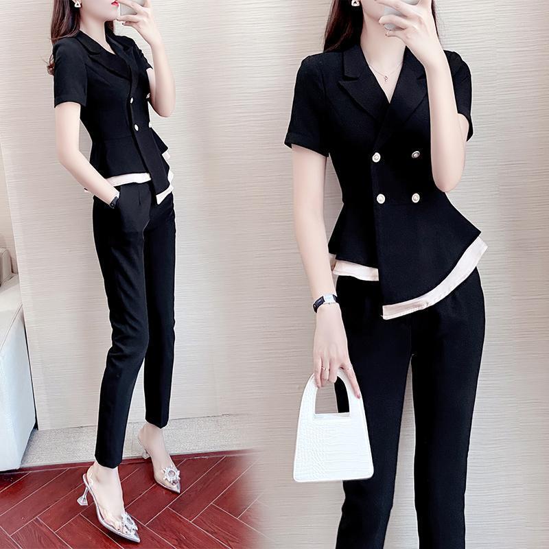 Bộ Đồ Vest Tay Ngắn Phong Cách Hàn Quốc Thời Trang Mùa Hè 2023 Mới