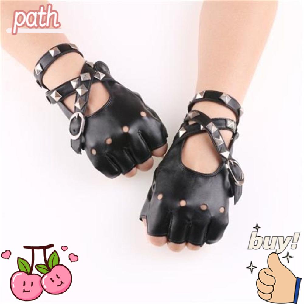 PATH Găng Tay Da Đinh Tán Phụ Kiện Mô Tô