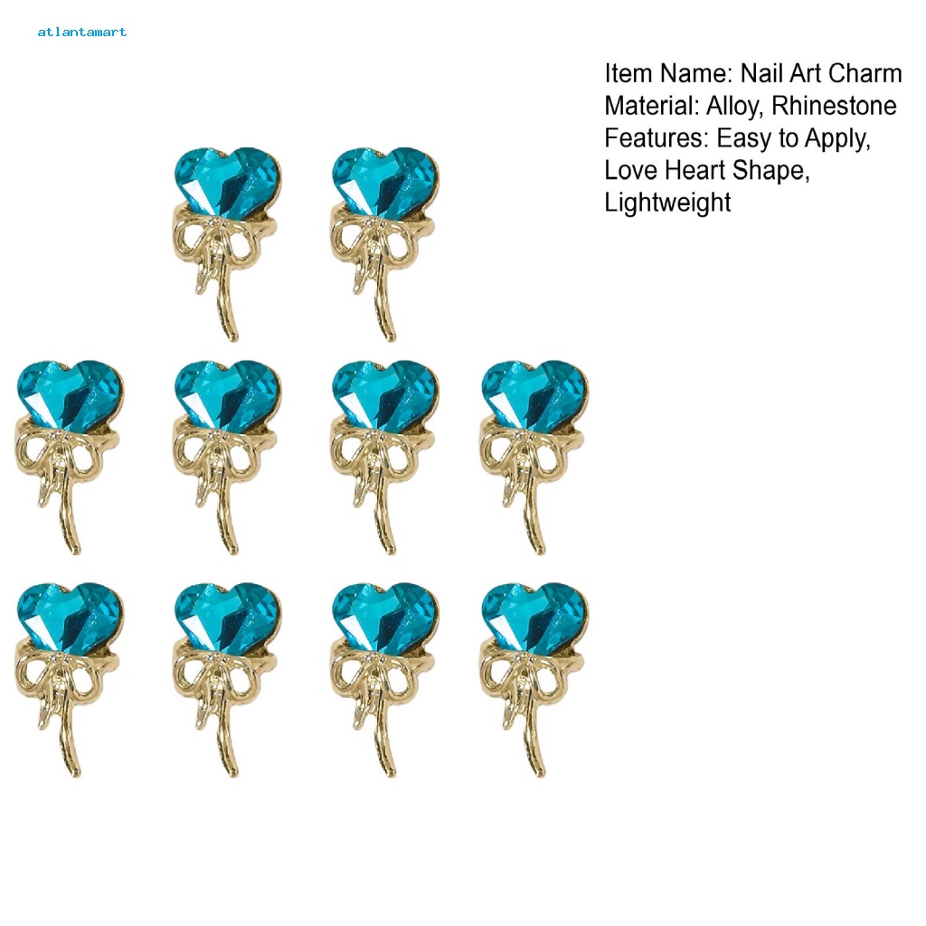 Túi Đựng Đồ Dùng Cao Cấp Tiện Dụng| Set 10 Phụ Kiện Trang Trí Móng Tay Hình Nơ 3D Bằng Hợp Kim DIY Sang Trọng