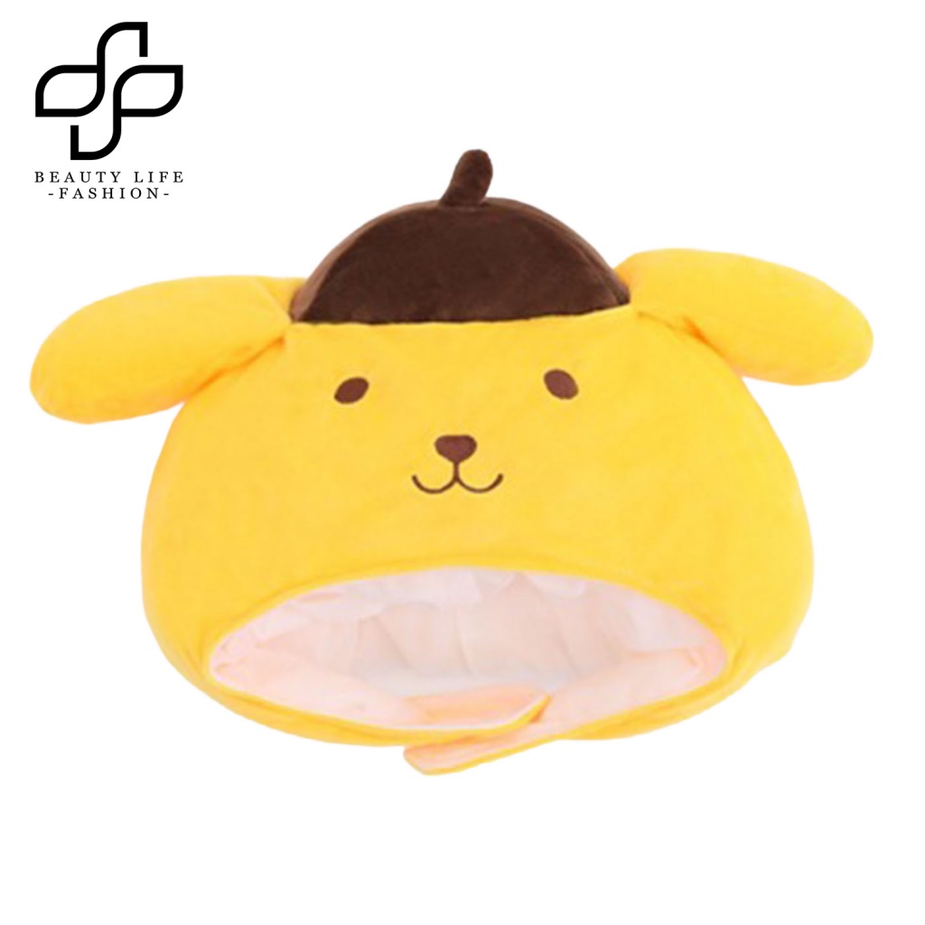 Mũ Hóa Trang Chú Chó Tai Ngắn 3D Bằng Lông Nhung Dễ Thương Xinh Xắn