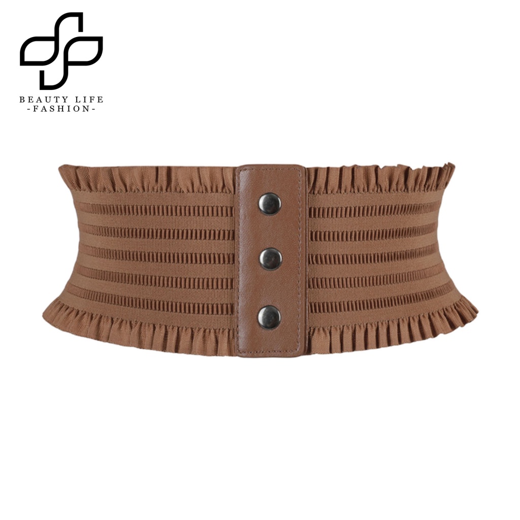 Thắt Lưng Bản Rộng Màu Trơn Co Giãn Tốt Thời Trang Dự Tiệc Cho Nữ