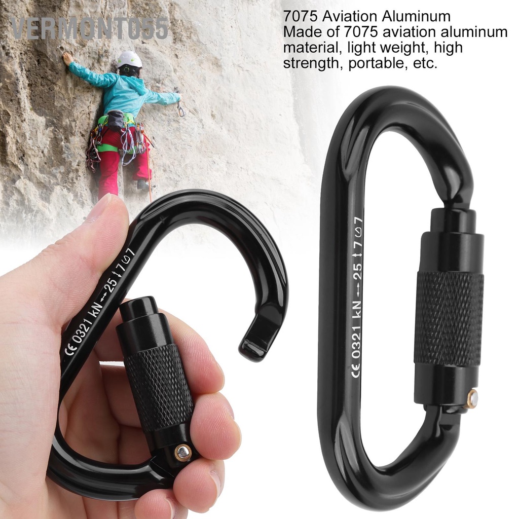 Vermont055 Leo núi ngoài trời Loại O Khóa tự động Bảo vệ an toàn mở rộng 25KN Carabiner