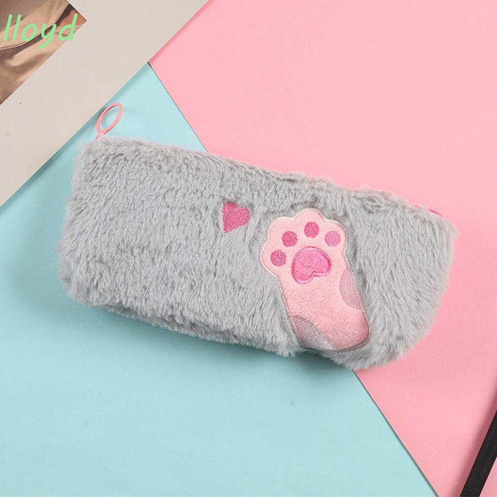 Lloyd Túi Đựng Bút Chì Trang Điểm Mềm Mại Sức Chứa Lớn Hình Chân Mèo Dùng Làm Quà Tặng Cho Học Sinh