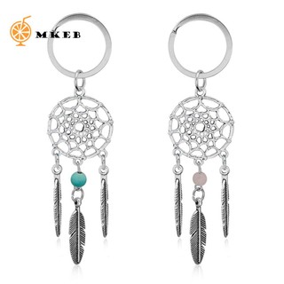 Móc khóa dreamcatcher phối lông vũ phong cách vintage