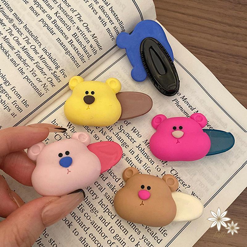 Kẹp Tóc Mái Ngang Hình Gấu Màu Sắc Ngọt Ngào Dễ Thương Cho Nữ