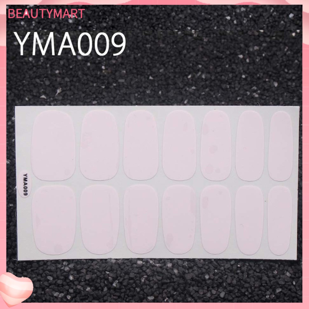 Bộ 8 Miếng Dán Móng Tay Màu Sắc Trơn Chống Thấm Nước Tiện Dụng