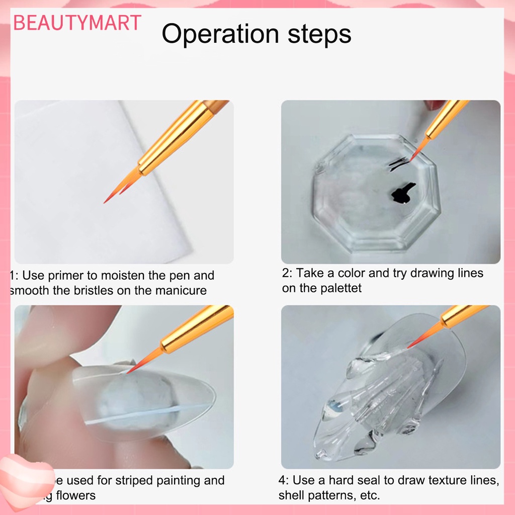 Set 3 Cọ Vẽ Trang Trí Móng Tay Nghệ Thuật Siêu Mịn Đa Năng