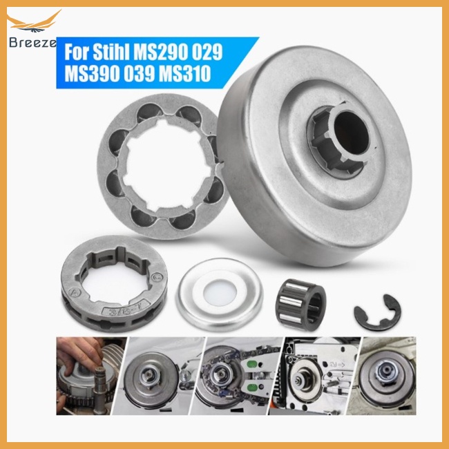 Set 6 Vành Đĩa Ly Hợp 3 / 8 Inch Tương Thích Với Máy Cưa Xích Stihl Ms290 029 Ms390 039 Ms310