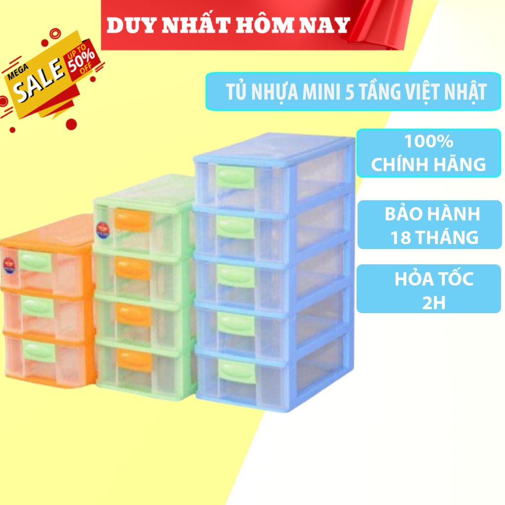 Tủ nhựa ngăn kéo mini Việt Nhật - Hộp đựng đồ mini siêu tiện dụng FUJIKA
