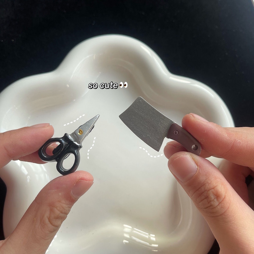 Kẹp Tóc Hình Cây Kéo / Dao Cắt Mini Dễ Thương Cho Bé