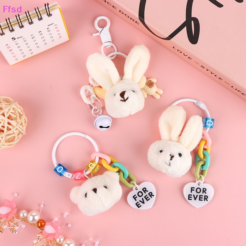 {Ffsd} Móc Khóa Thỏ Bông Hoạt Hình Dễ Thương Trang Trí Ba Lô / Ô Tô * Bán Chạy