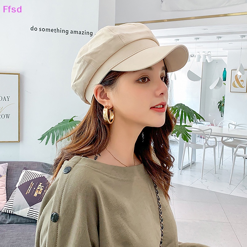 {Ffsd} Mũ Nồi Cotton Hình Bát Giác Phong Cách Họa Sĩ Anh Quốc Cổ Điển Thường Ngày Cho Nữ * Bán Chạy