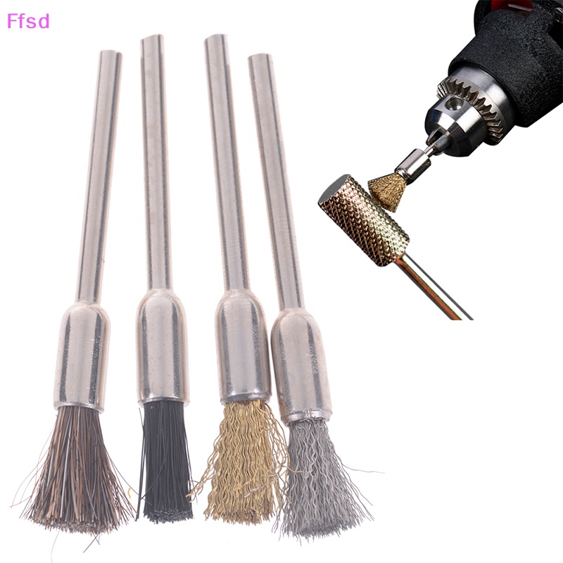 1 Bàn Chải Dây Đồng Làm Sạch Đầu Khoan Móng Tay