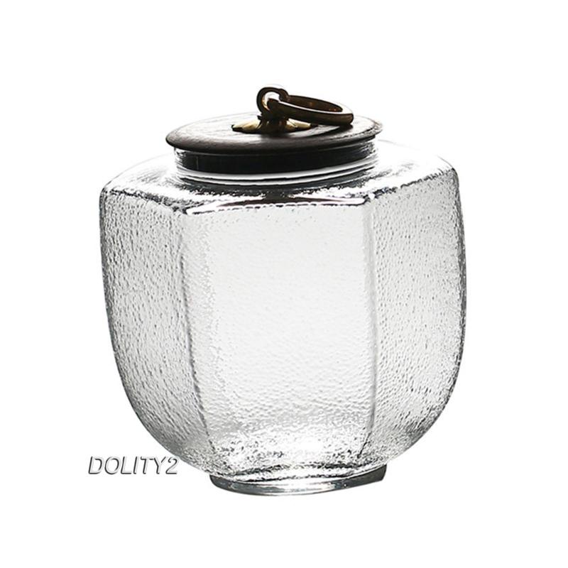 Set 2 Hũ Thủy Tinh Tròn Đựng Trà / Thức Ăn Phong Cách Retro Cho Nhà Bếp / Phòng Ăn