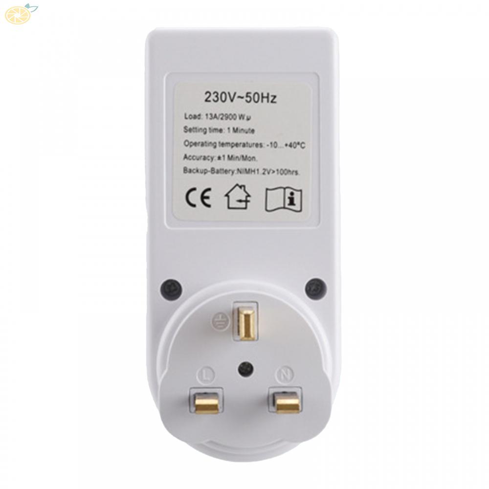 【VARSTR】1PC NEW Digital LCD Plug-In UK Socket Power Saving Timer Switch Socket