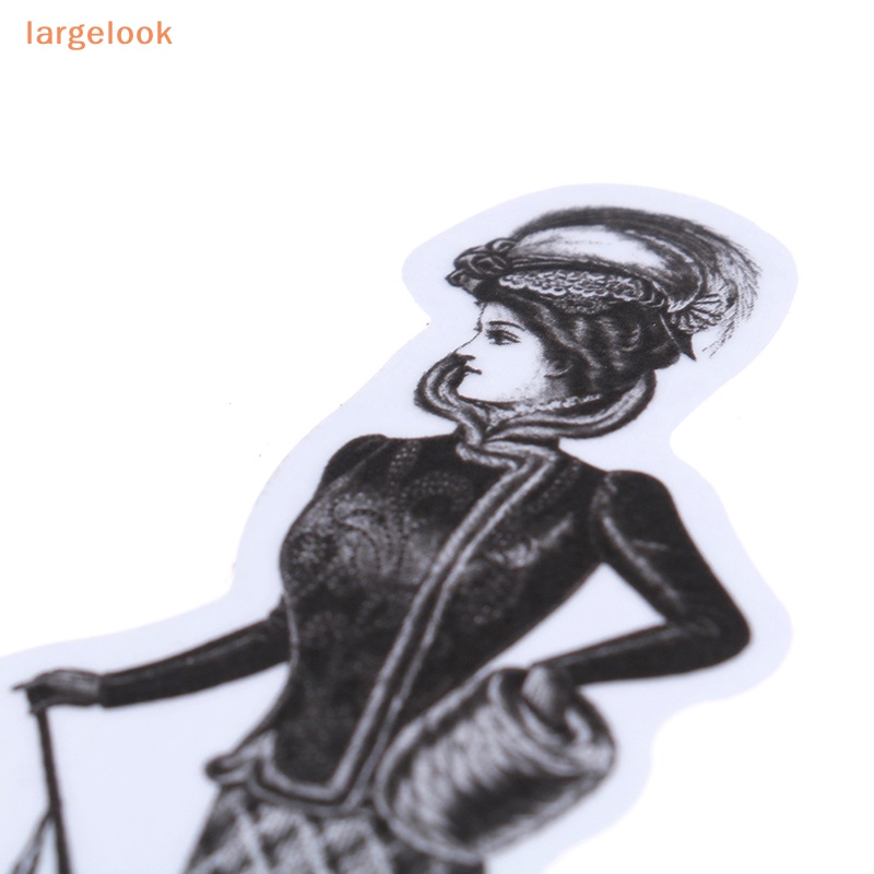 Set 14 Phụ Kiện Trang Trí Sổ Tay / Nhật Ký DIY Hình Cô Gái Châu Âu