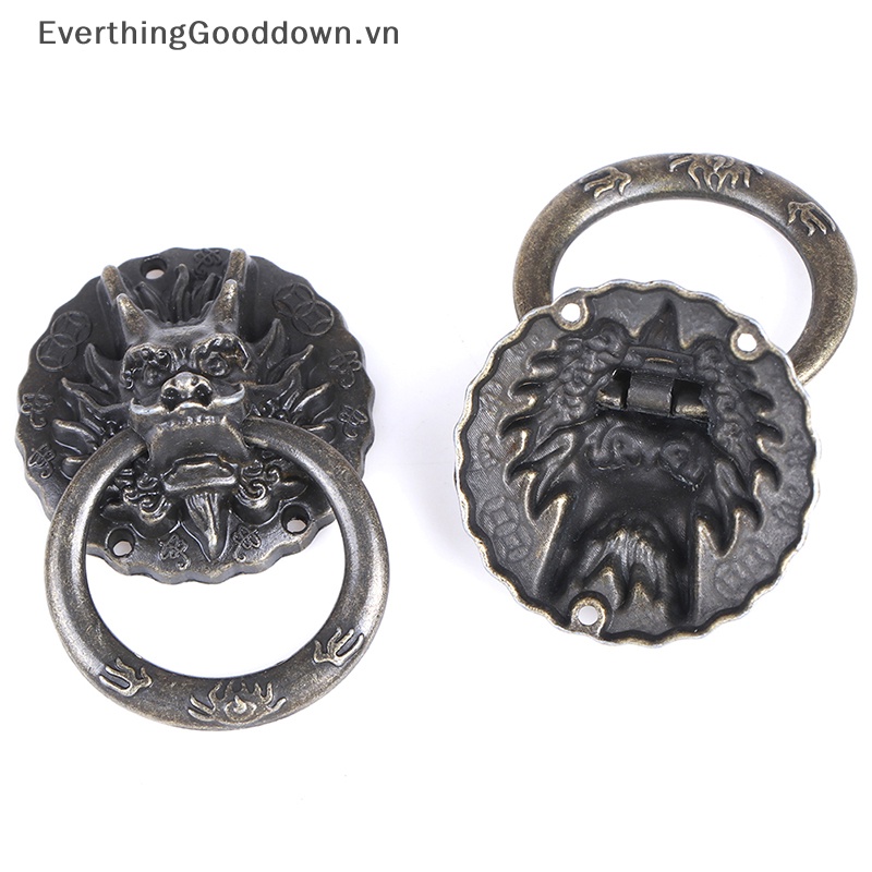 Set 10 Tay Nắm Cửa Hình Đầu Rồng Phong Cách Vintage