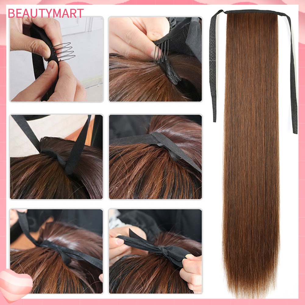 Tóc Giả Đuôi Ngựa Thẳng Dài 45 / 55 / 65cm Hóa Trang Cho Nữ