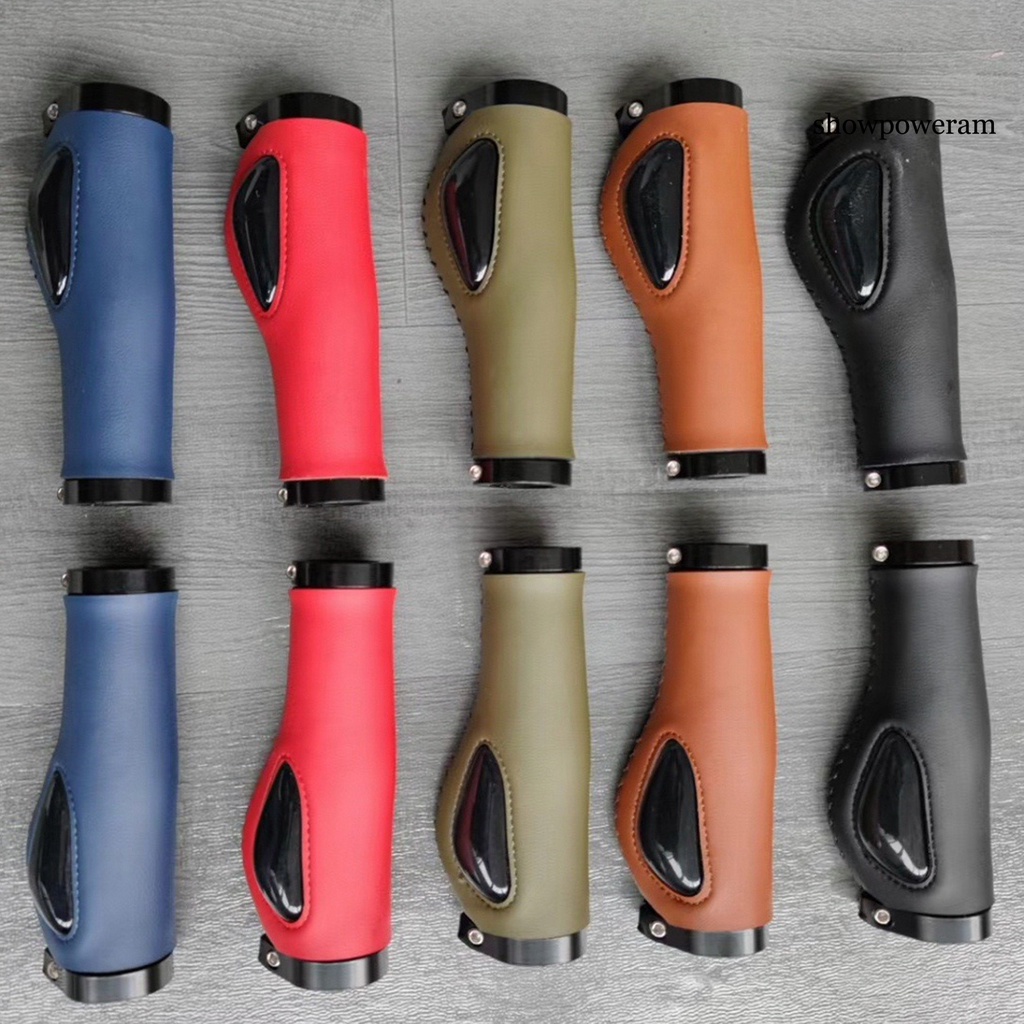 Set 2 Bọc Tay Lái Xe Đạp Leo Núi Bằng Da Bò Chống Trượt Thoải Mái