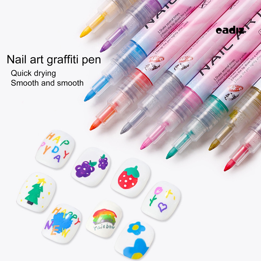 Bút Vẽ Trang Trí Móng Nghệ Thuật Nhanh Khô Chống Rò Rỉ Màu Sắc Đẹp Mắt DIY