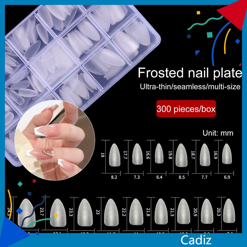 Bộ 300 Móng Tay Giả 15 Ngăn Siêu Mỏng Nhiều Kích Cỡ Tiện Dụng Cho Salon