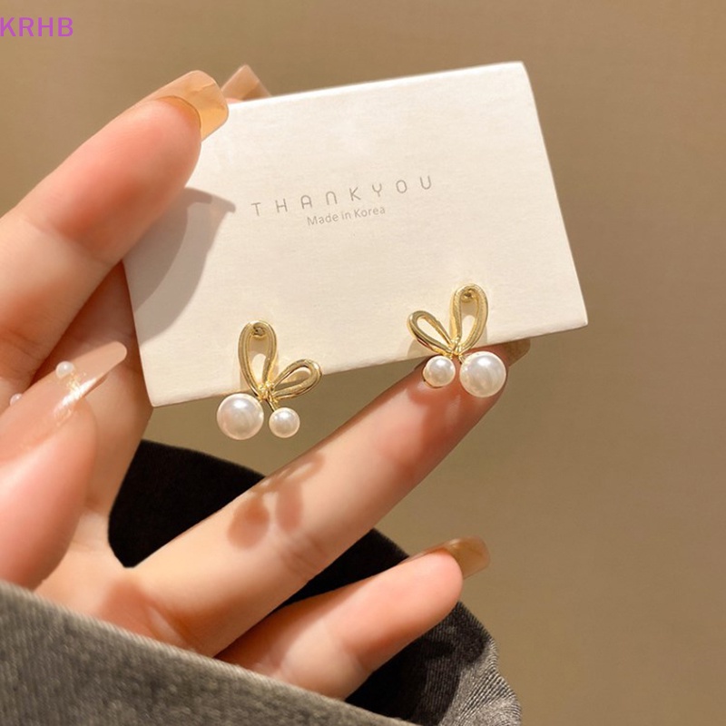 Khuyên Tai Nữ Đính Ngọc Trai Phong Cách Baroque Đơn Giản Thời Trang Hàn Quốc Mới