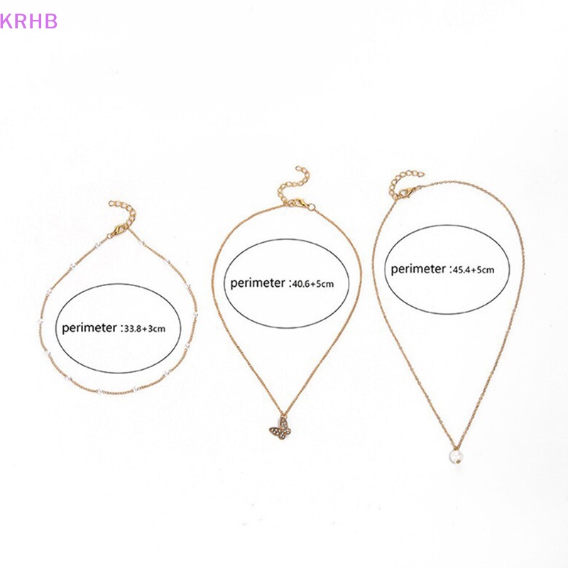 Vòng Cổ Choker Nhiều Lớp Mặt Hình Bướm Và Ngọc Trai Thanh Lịch Dành Cho Nữ Mới