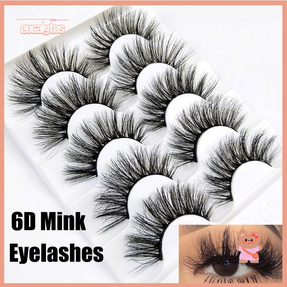 Bộ 5 Cặp Lông Mi Giả Dài Handmade Trang Điểm Mắt SKONHED